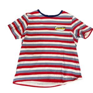 Santa Cruz Shirt Mens M Multicolor  Striped Skateboards Logo Short Sleeve Cotton